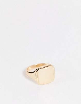 ASOS DESIGN pinky ring in gold tone