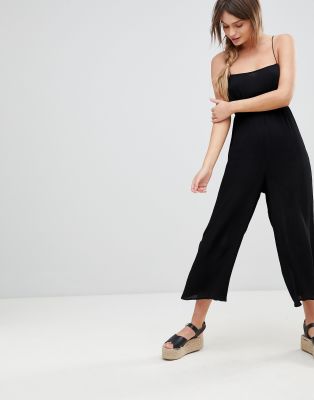 black crinkle jumpsuit