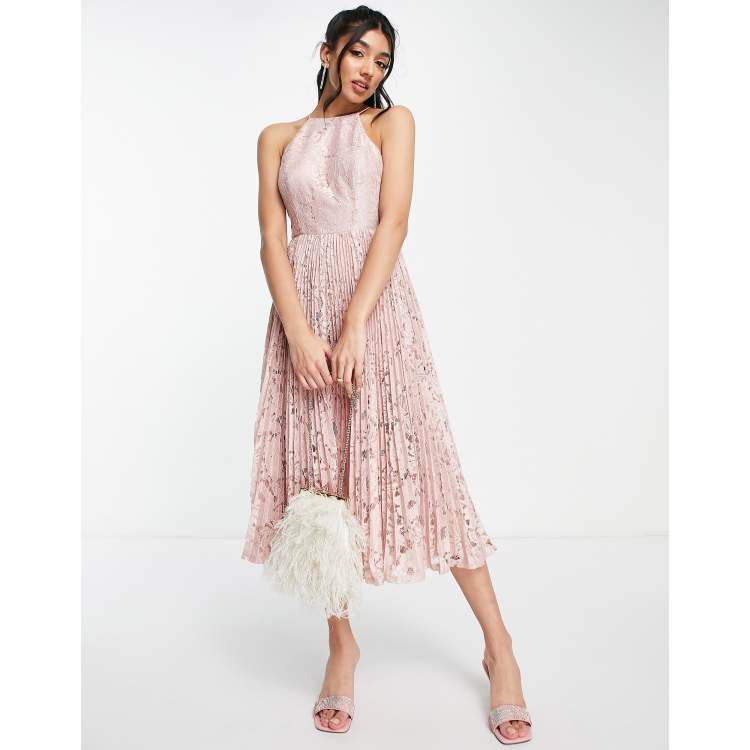 Asos lace pinny scallop edge midi prom outlet dress