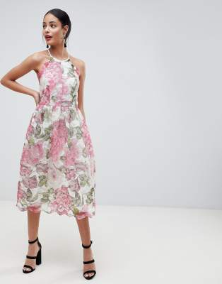 asos floral midi