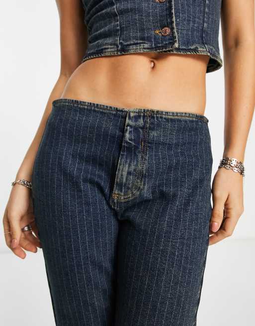 Ladies clearance pinstripe jeans