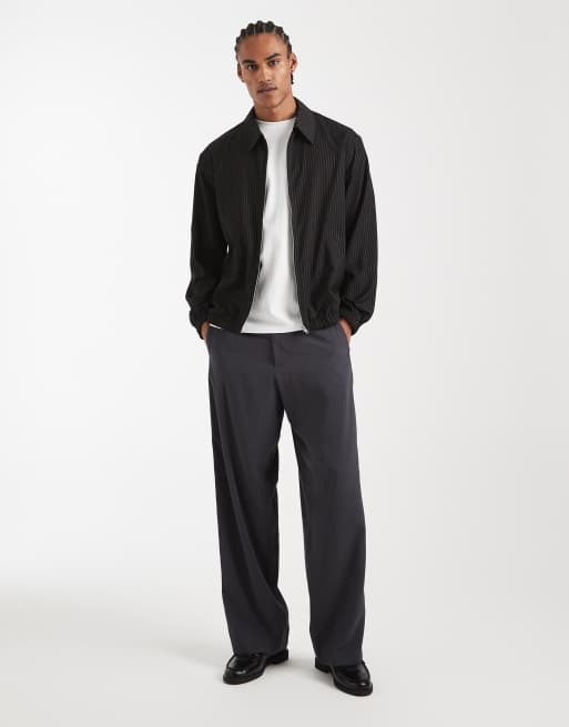 ASOS DESIGN pinstripe jacket in black, 2 of 5
