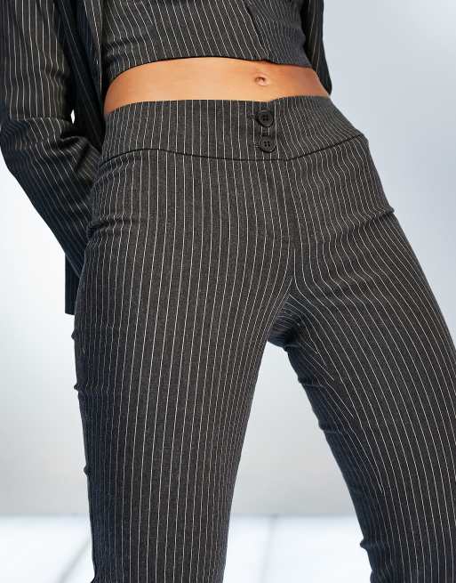 Women's striped hot sale pants suit