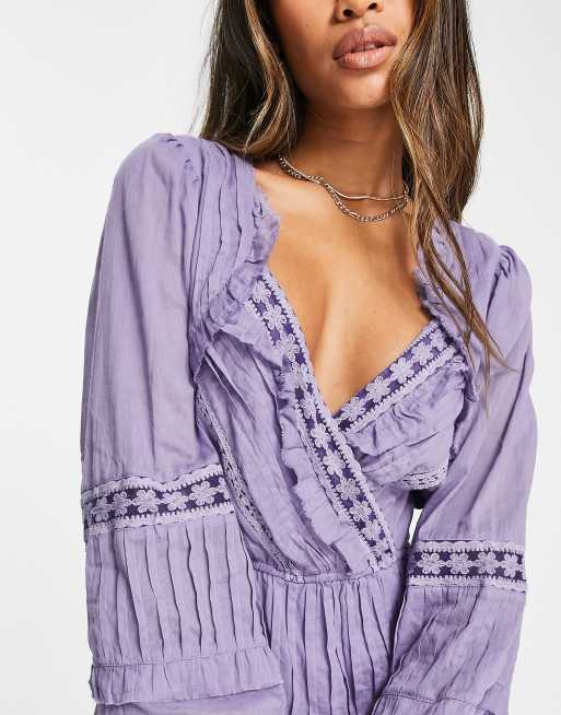 Lilac Jersey Pintuck Blouse - Buy 2 & Save £5