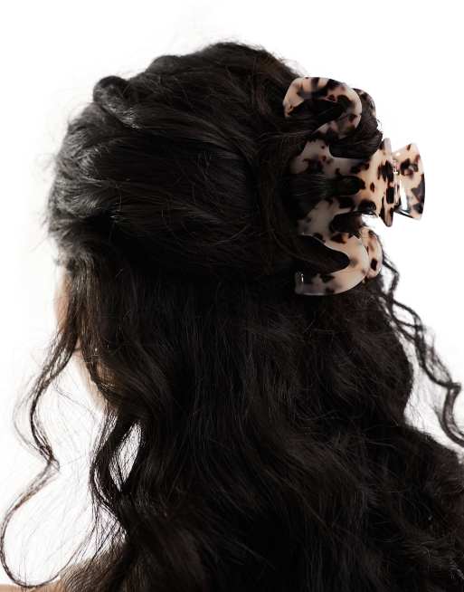 ASOS DESIGN - Pinza grande per capelli bianca e nera, 3 di 4