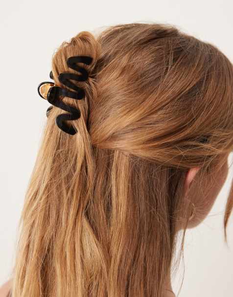 ASOS DESIGN - Pinza per capelli a onde nera e oro - view 1