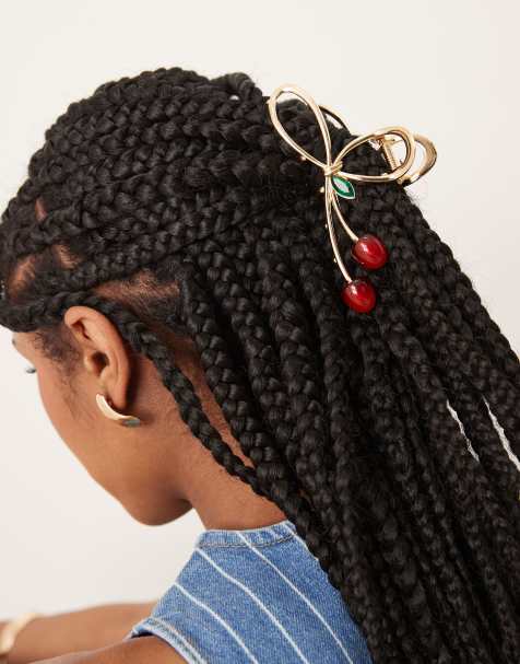 ASOS DESIGN - Pinza per capelli in metallo con ciliegie smaltate - view 1