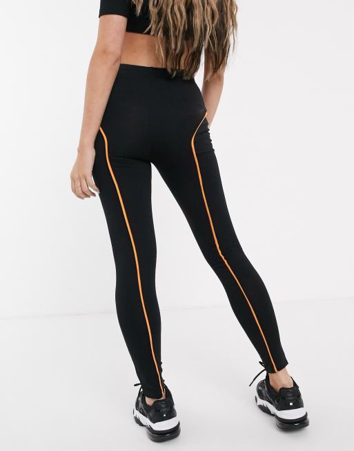 ASOS DESIGN capri leggings with bow detail in black