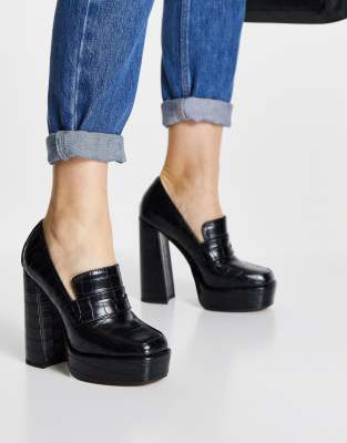 asos loafer heels