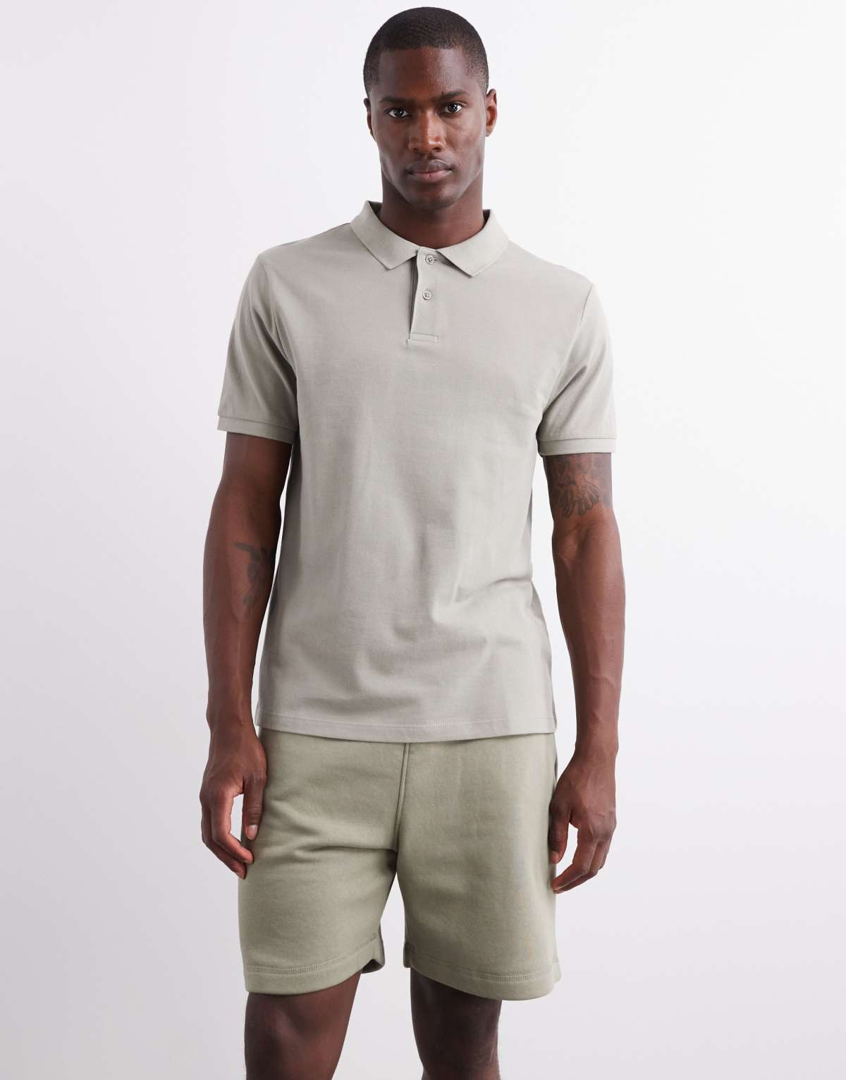 ASOS DESIGN pique polo in khaki