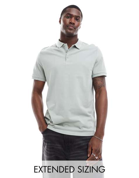 ASOS DESIGN pique polo in light green - view 1