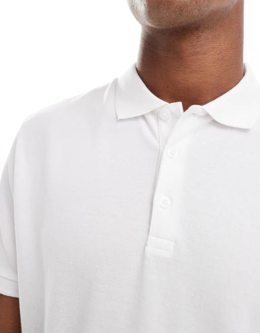 ASOS DESIGN pique polo in white ASOS