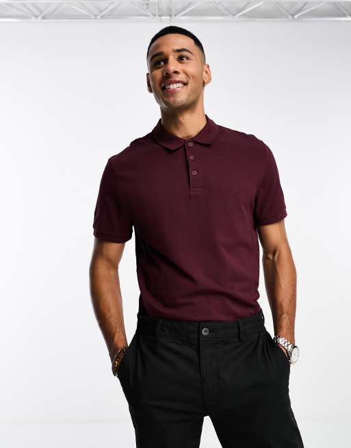 Navy Stand Up Collar Cotton Polo Shirt, XL - 44