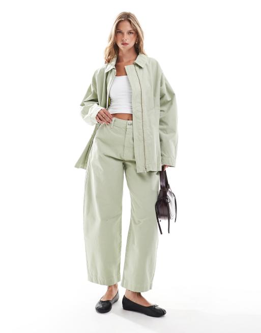 ASOS DESIGN - Pistaciegrønne bukser med ballonben - Del af sæt, 5 af 5