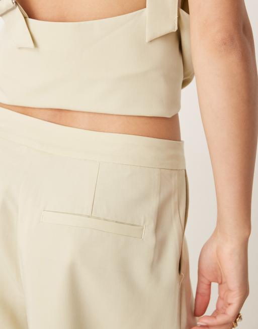 ASOS DESIGN – Pistagegröna, figursydda shorts i lång modell, del av set, 5 av 5
