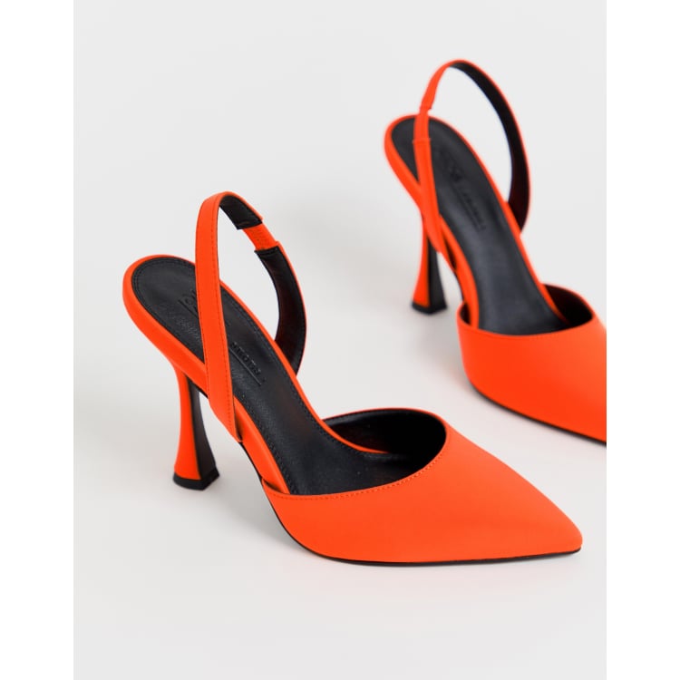 Scarpe con shop tacco color arancio