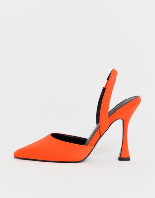 asos orange heels