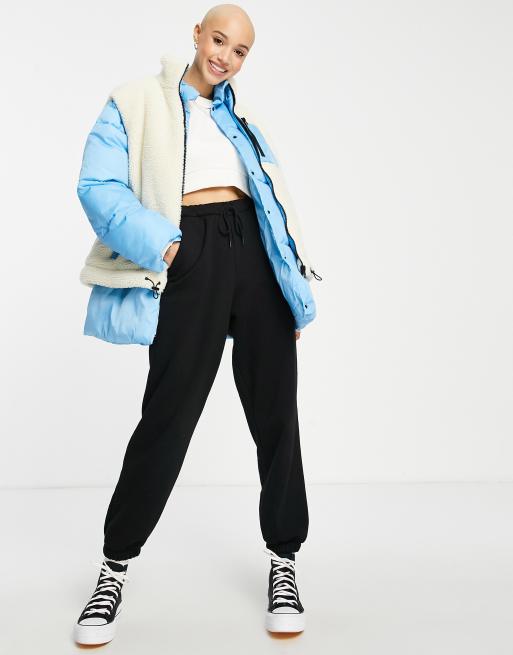 ASOS DESIGN - Piumino oversize color crema