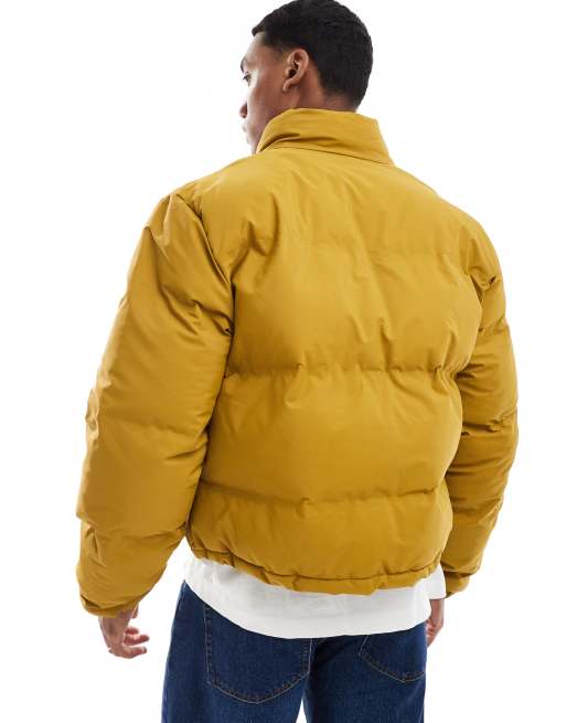 ASOS DESIGN Piumino taglio corto color senape