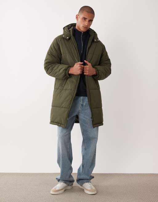 ASOS DESIGN - Piumino taglio lungo verde, 2 di 5