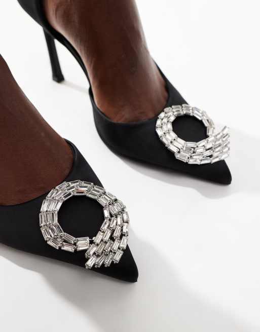 Asos design pixie pointed high heels with studs hotsell