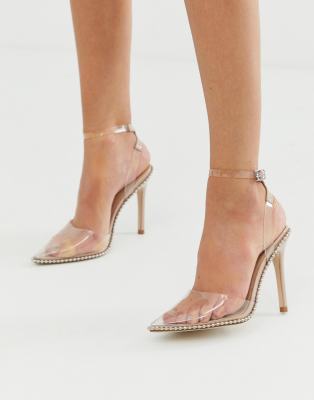 asos clear heel shoes