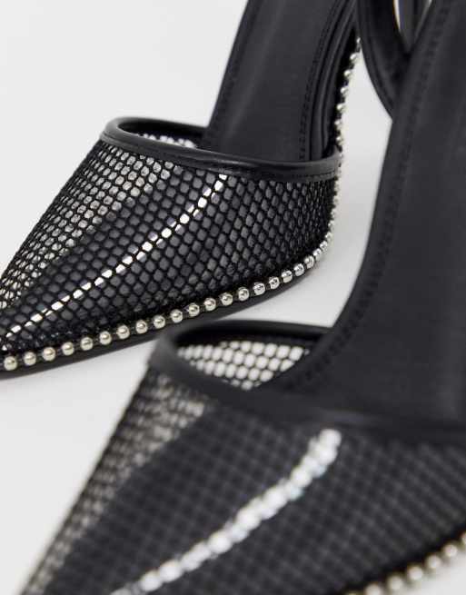 Asos design pixie pointed 2025 high heels with studs