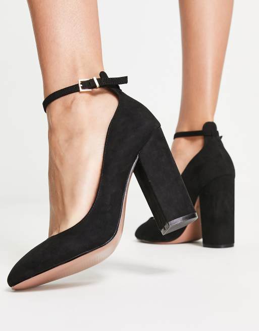 ASOS DESIGN Placid Chaussures à talon haut carré Noir ASOS