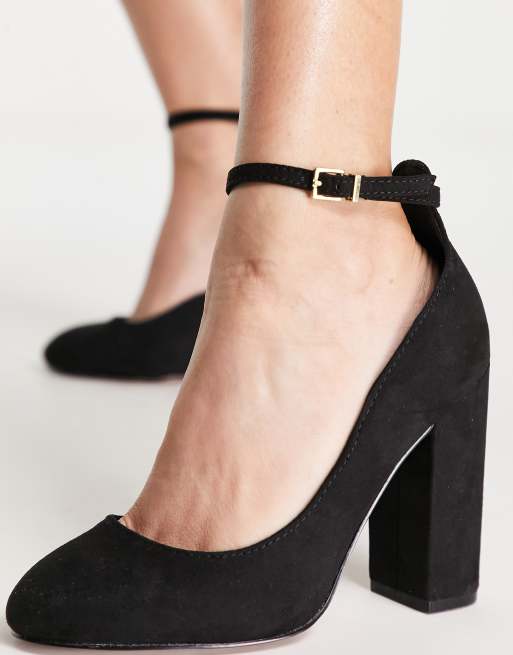 ASOS DESIGN Placid Chaussures a talon haut carre Noir