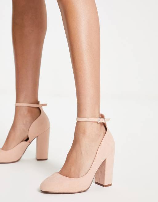 ASOS DESIGN Placid Chaussures talon haut carr Rose p le