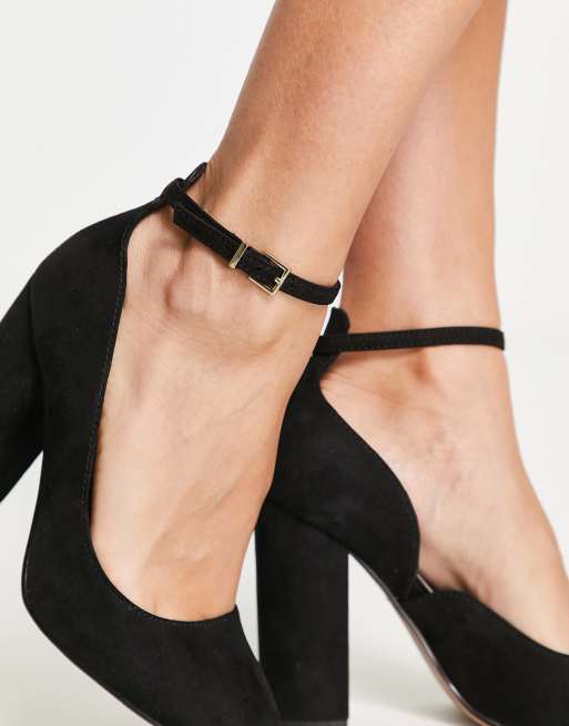 Black block shop heels for women