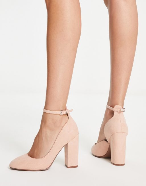 ASOS DESIGN Placid high block heels in black