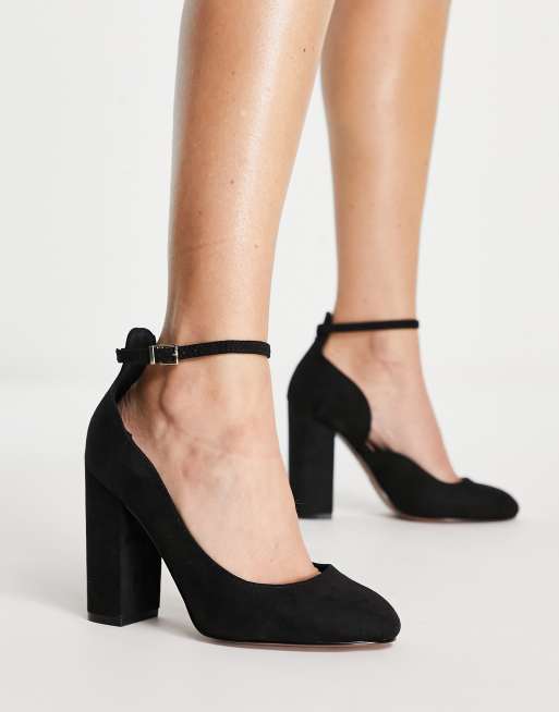 ASOS DESIGN - Placid - Sorte sko med høje blokhæle, 4 af 4