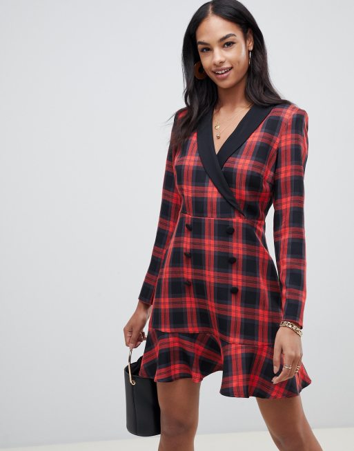 Asos shop plaid dress