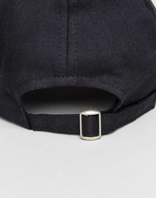 ASOS Design Plain Baseball Cap with Improved Fit in Black