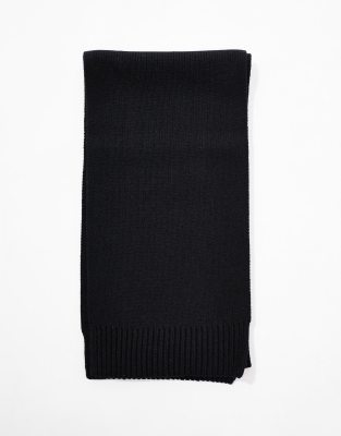 Asos Design Plain Scarf In Black