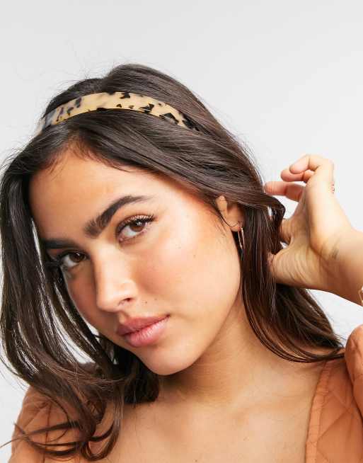 ASOS DESIGN – Plastikowa opaska na głowę z mlecznym, szylkretowym wzorem