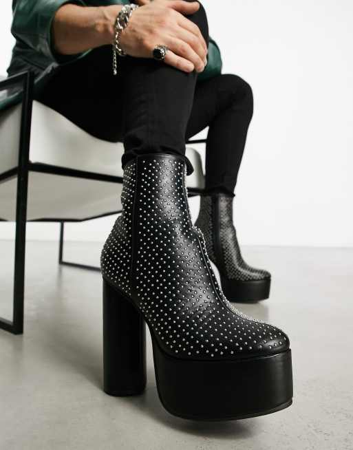 Studded shop platform boots