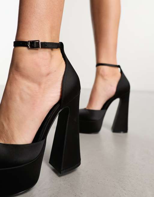 ASOS DESIGN Player pointed platform high shoes in black ASOS - Main Image