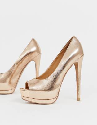 clear nude high heels