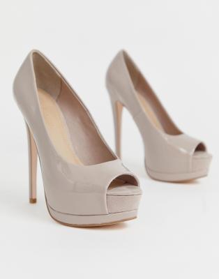 taupe high heels