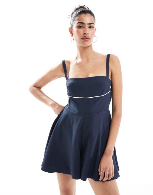 Asos blue playsuit clearance