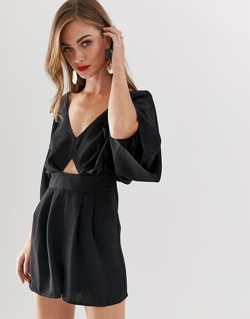 ASOS DESIGN | ASOS DESIGN playsuit with kimono sleeve and cut out