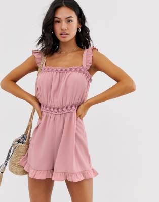 asos pink playsuit