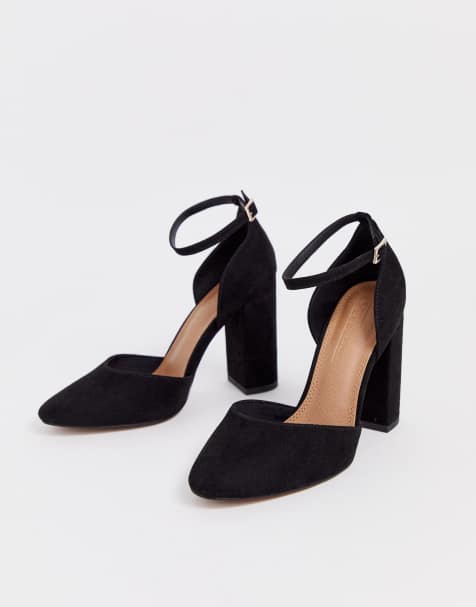 ASOS DESIGN – Pleasant – Schwarze Schuhe mit hohem Blockabsatz