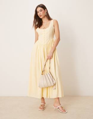 ASOS DESIGN relaxed halter neck maxi dress in green stripe | ASOS