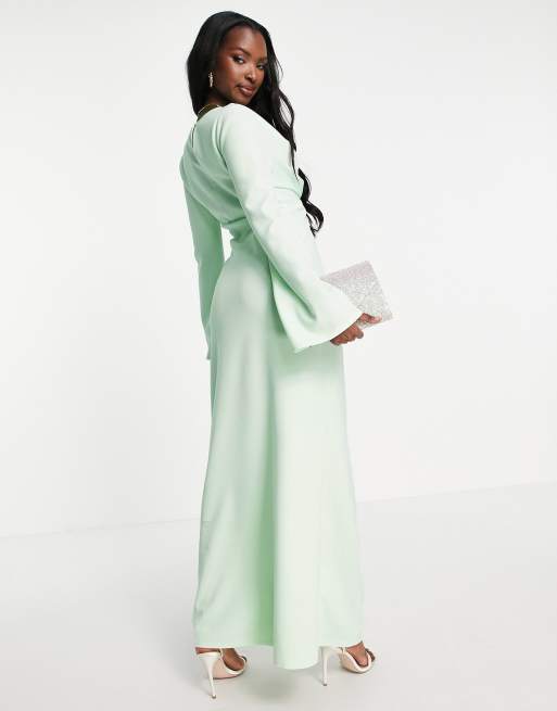 Asos maxi hot sale dress with sleeves