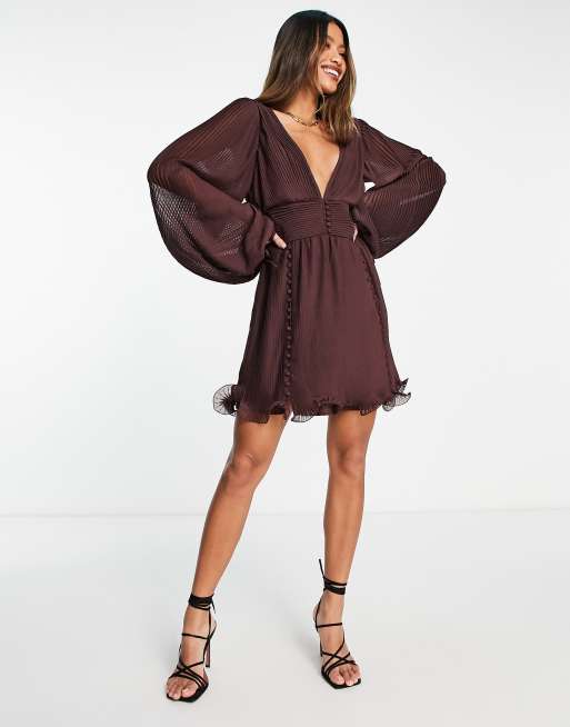 Burgundy hotsell dresses asos