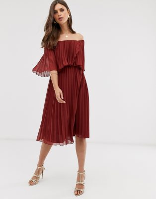 bandeau dress in midi length