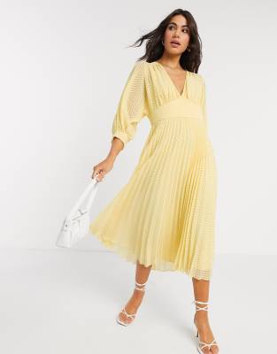 asos design pleated dress